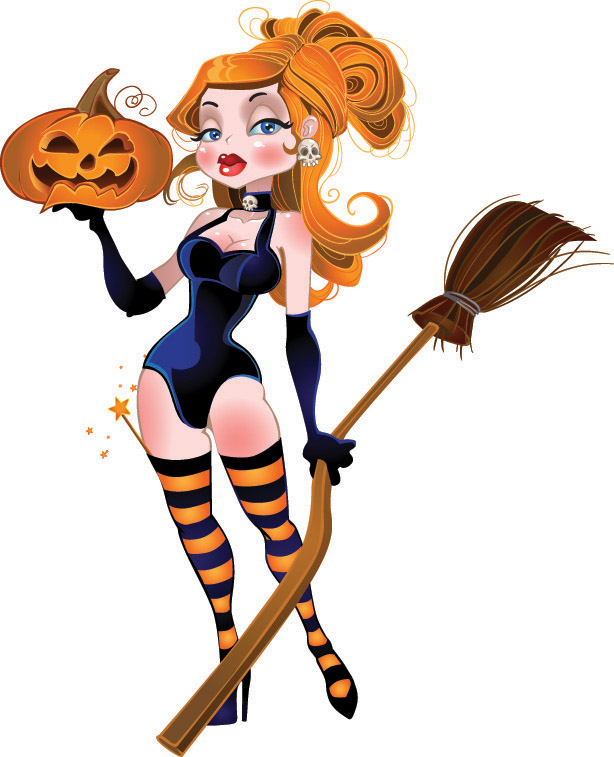 free vector Halloween witch vector